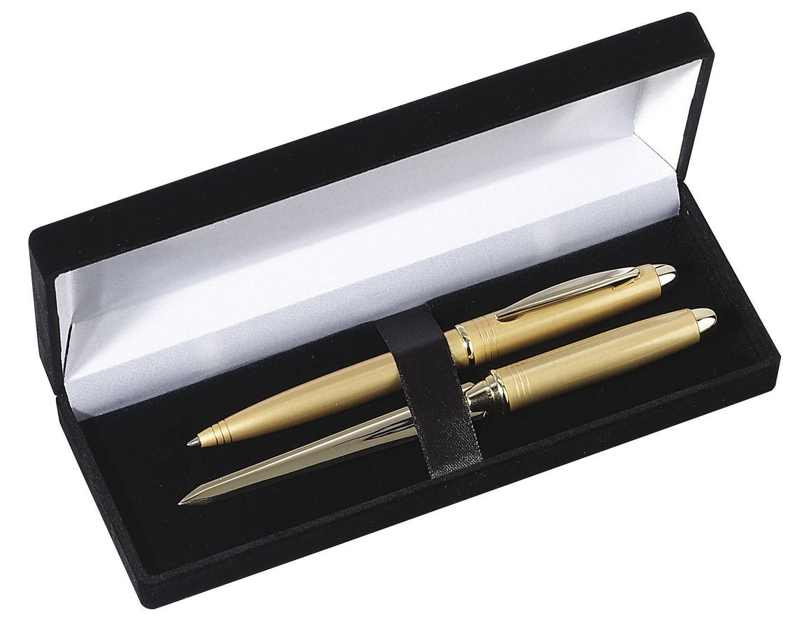 Free Personalized Engraved Pen Letter Opener Gift Set Her