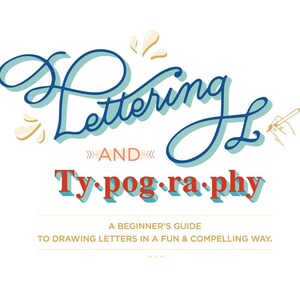 Belettering en typografie: een beginnershandleiding voor het tekenen van mooie letters Digitaal werkboek met leuke en gemakkelijke activiteiten