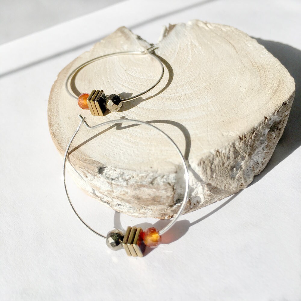 Boucles d'oreilles Créoles argent 25mm - THEBEST BIJOUX