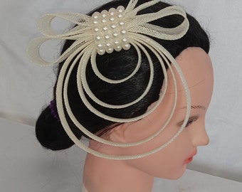 Ring fascinator, Bow fascinator, anniversary hat, Gift for her ,Mothers day gift, Wedding dress