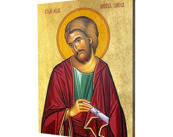 Icon of St. James the Apostle - a religious gift, handmade religious wood icon, gilded, beautiful gift, 5 sizes to choose.