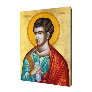 Icon of St. Philip - a religious gift, handmade religious wood icon, gilded, beautiful gift, 5 sizes to choose.