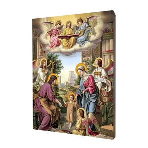 Icon of Holy Family - a religious gift, handmade religious wood icon, gilded, beautiful gift