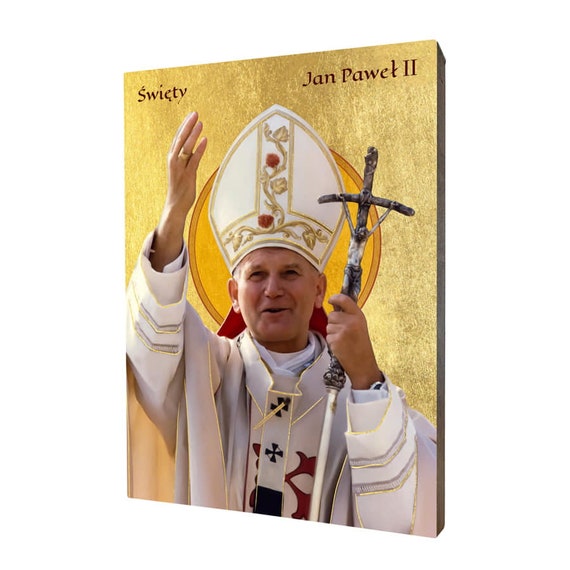 Image St John Paul II image beautiful image beautiful image beautiful image beautiful image beautiful image beautiful - Icon of Saint John Paul II a Religious Gift, Handmade Religious ...