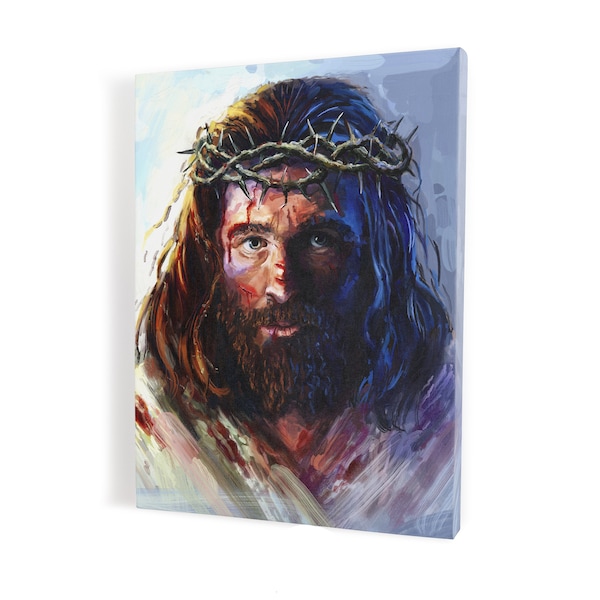 Christ in the crown of thorns, print on canvas, Wall Art, Home Decor, Religious print on canvas