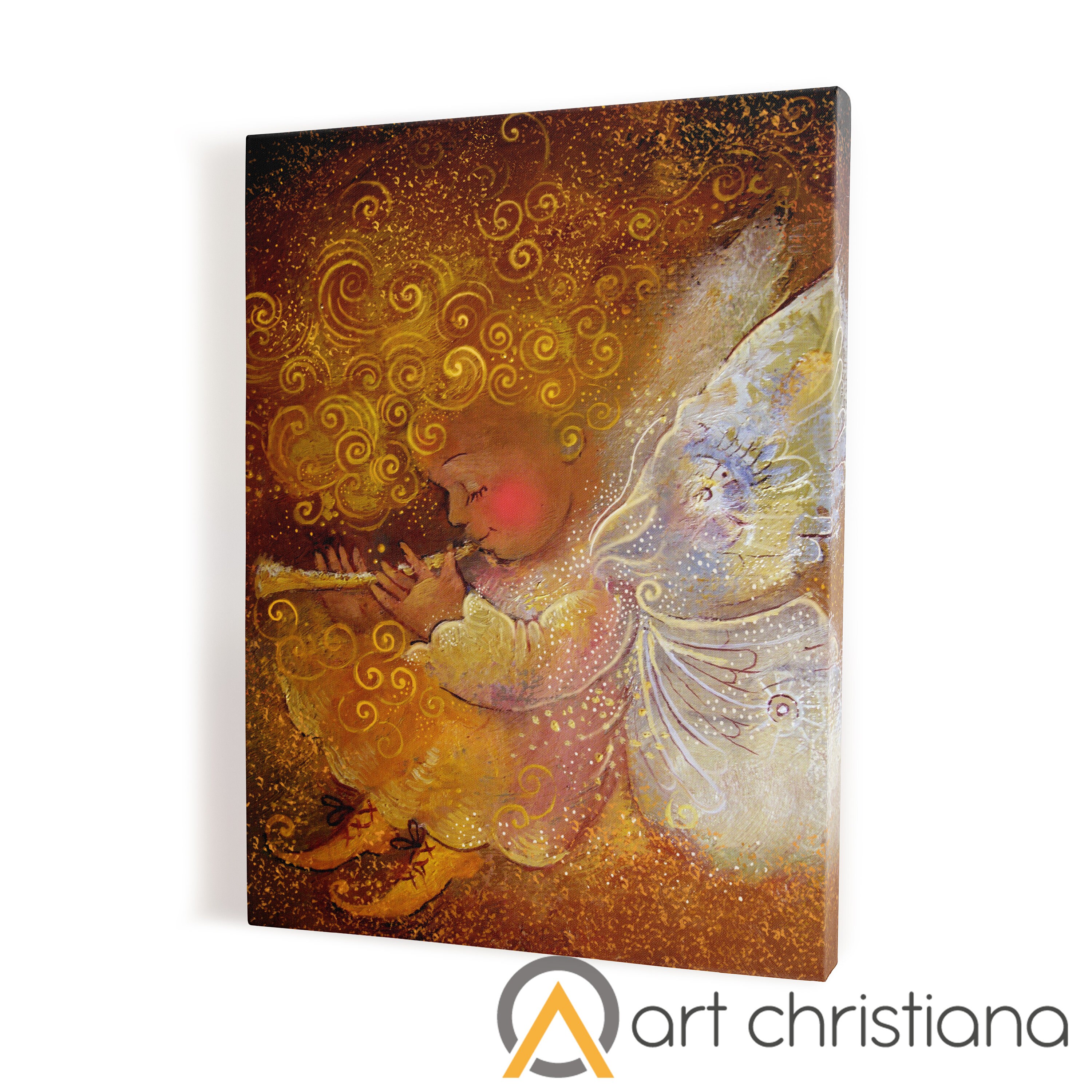 Angel Print on Canvas Wall Art Home Decor Religious Print Etsy UK