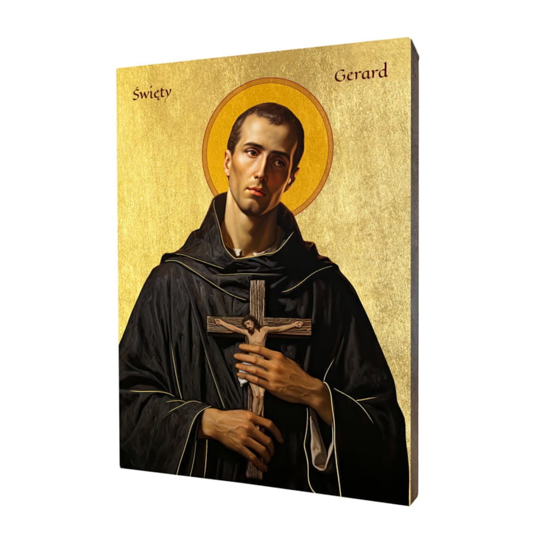 St. Gerard Majella Icon: Handmade Gilded Religious Wood Art - Etsy