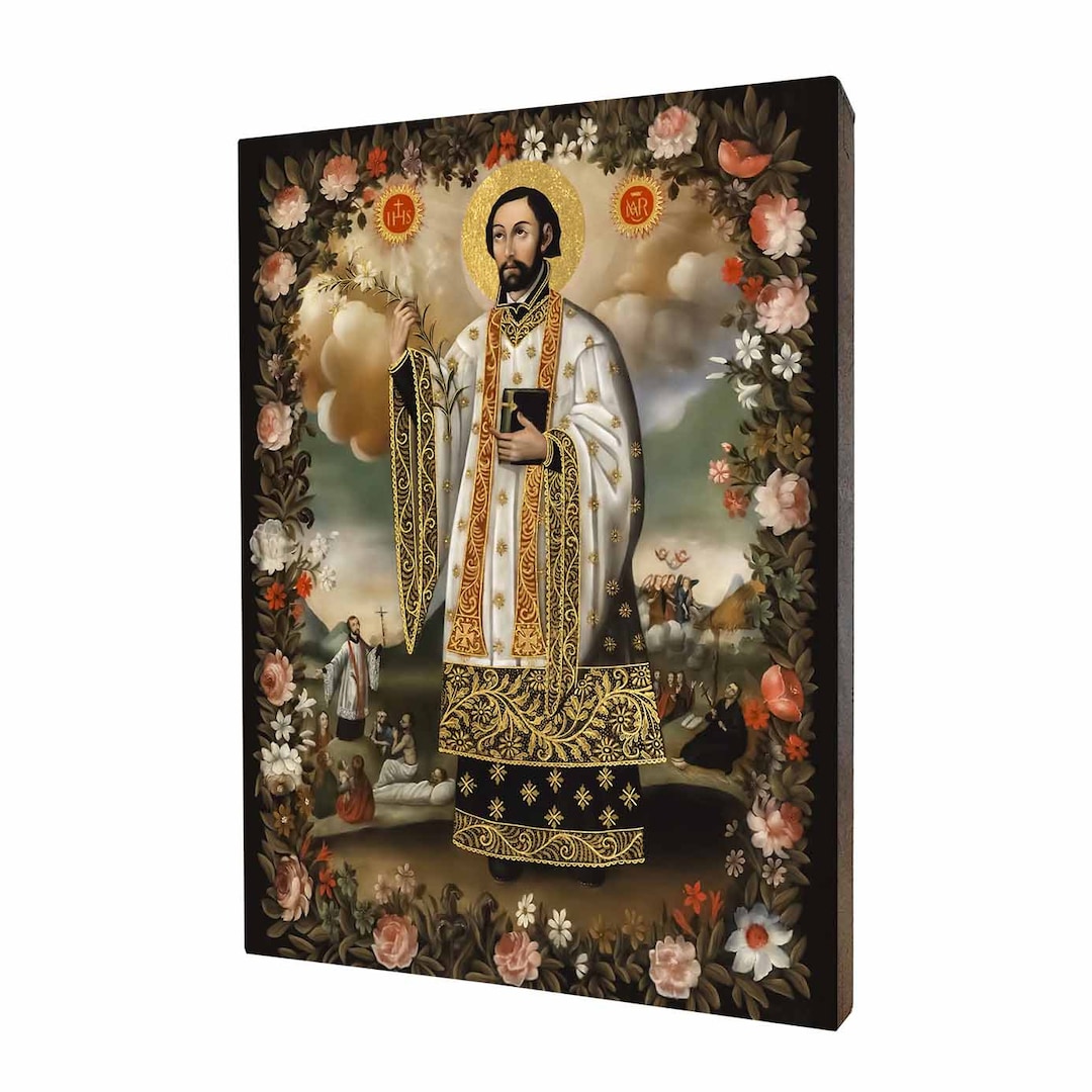 Handmade Saint Francis Xavier Icon: Gilded Religious Gift - Etsy