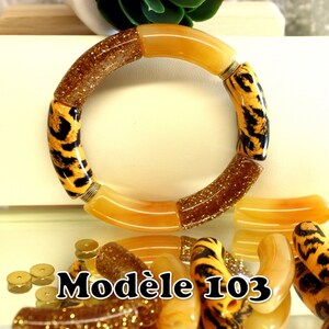 12MM Gold or silver GLITTER curved tube beads, in resin, for acrylic bracelets, waterproof image 9