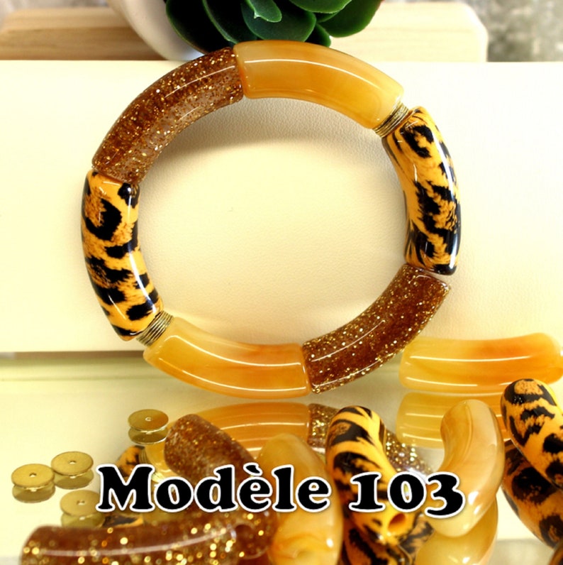 12MM Perles tubes incurvés GLITTER or ou argent, en résine, pour bracelets acrylique, imperméable à leau image 9