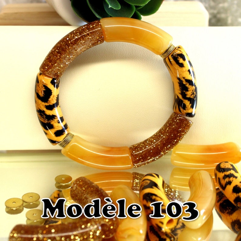 12MM Gold or silver GLITTER curved tube beads, in resin, for acrylic bracelets, waterproof image 9