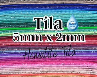 5MM x 2MM- Collection Exclusive de Perles half Tila en Hématite - 63 Couleurs au Choix waterproof
