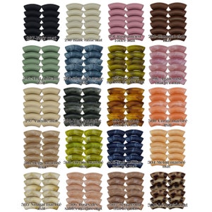 MAT 12MM Perles tubes incurvés, résine mat haute qualité, tubes pour bracelet jonc acrylique colorés, perles imperméables, bambou glitter image 2