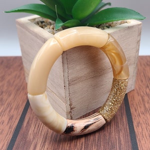 Bracelet Large En Acrylique Pour Femme - Style Géométrique, Coloré, Vintage - Bijou Déclaration - Cadeau Fête, Anniversaire