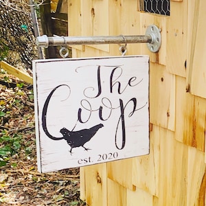 Personalized Farm Sign Modern Rustic Egg Sign Chicken Coop Established Sign Choose Colors and Wording