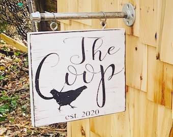 The Coop, Chicken Coop Sign, Custom Chicken coop sign, vintage coop sign, farmhouse chicken coop sign, farm sign, farmhouse sign, Chicken