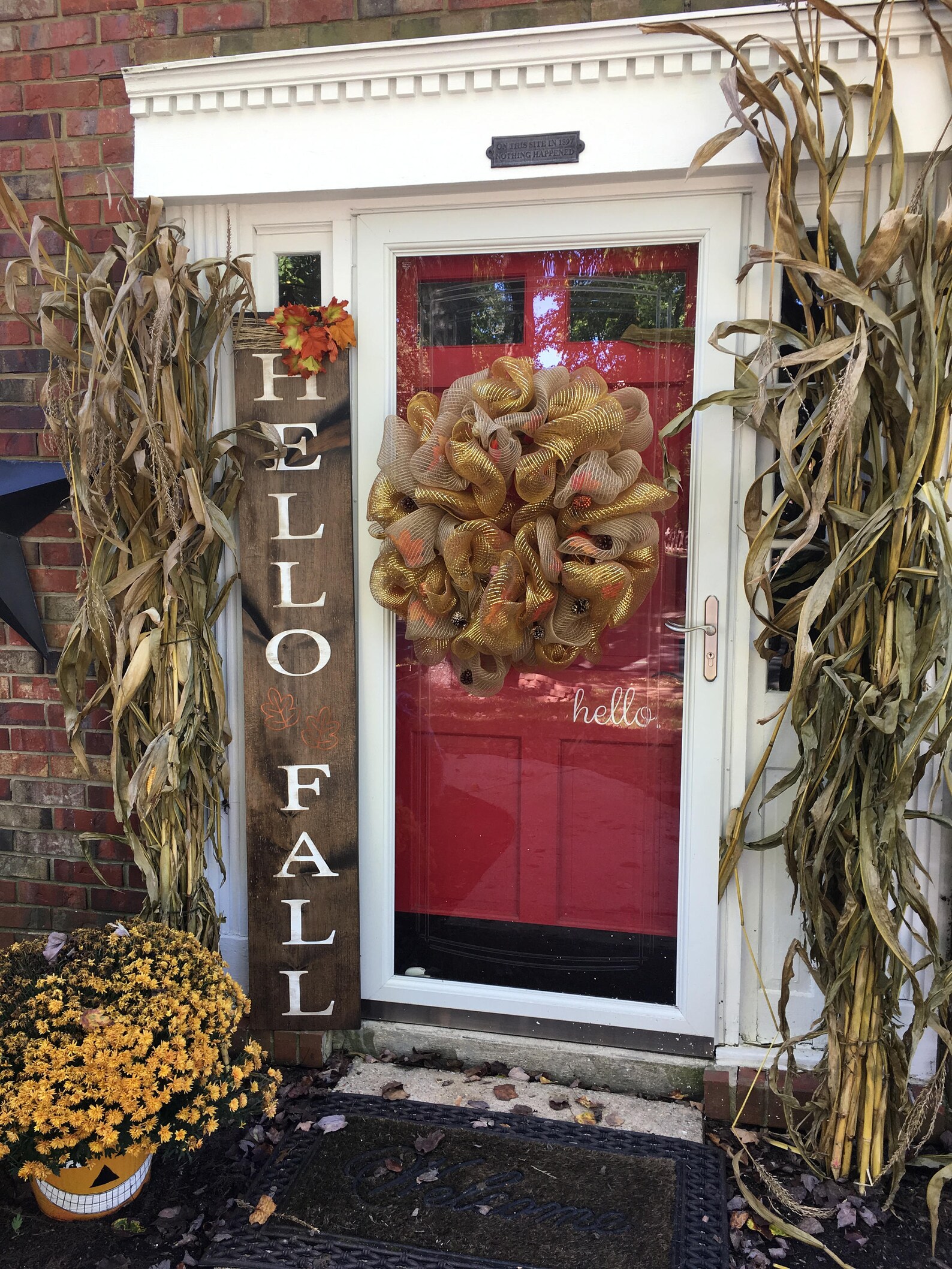 Hello Fall Sign Fall Sign Fall Decor Thanksgiving Sign | Etsy