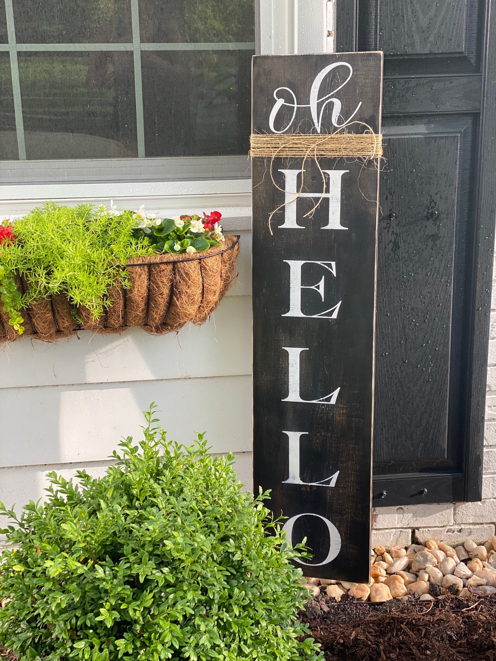 Oh Hello Sign Hello Sign Welcome Sign Gather Sign Front | Etsy