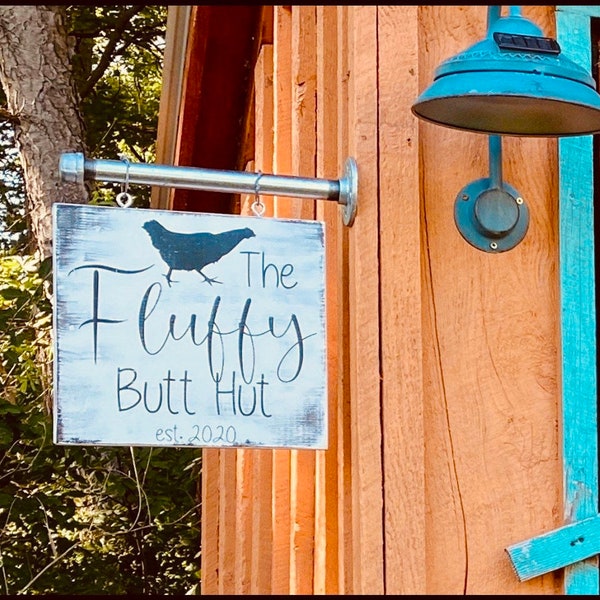 The fluffy but hut sign, The coop Sign, The chick inn sign, farmhouse sign, The Hut, Farmers sign, The ladies sign, Coop Sign, The hen house