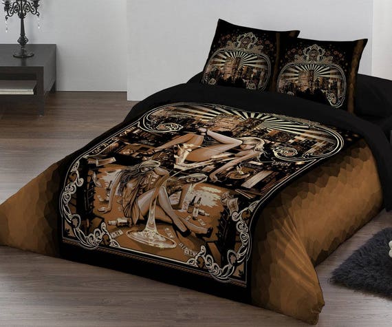 Hollywood Fake Duvet Pillow Cases Covers Set Double Etsy