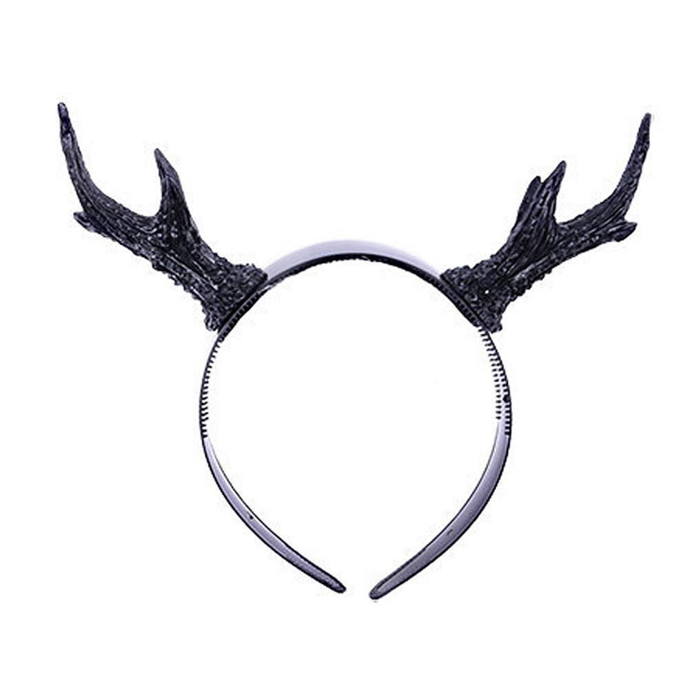 Antler Horns Headband Black Etsy UK