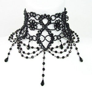 Burlesque - Big Black Victorian Choker