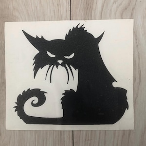 adhésif chat noir avec film de transfert