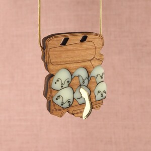 Six Geese A Laying Egg Box necklace