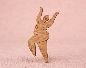 Naked Dancer Mini Brooch