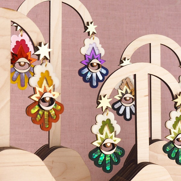 Haze statement drop earrings