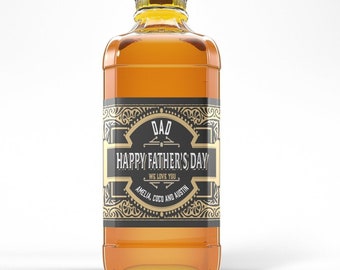 Personalised Father's Day Whiskey Bottle label Gift for Him, Custom Scotch Bourbon Bottle Label Brandy Bottle Label Gift LABEL ONLY