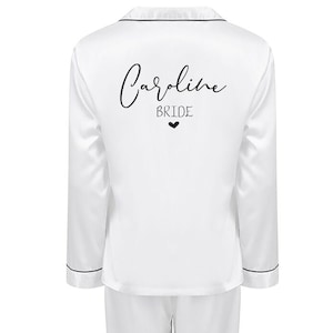 Personalized Satin Bridal Pyjama Set: Wedding Party PJs