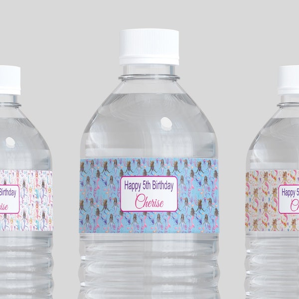 Etiquetas adhesivas personalizadas para botellas de agua para eventos, cumpleaños, favores de boda, SÓLO PEGATINA