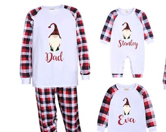 Peuter Baby Meisje 2 Stks Lange Mouw Brief Bedrukte Kerst Plaid Pyjama Set Kleding Unisex kinderkleding Pyjamas & Badjassen Pyjama 