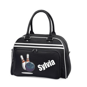 Personalised Bowling Bag Custom Retro Style Bowling Bag Bowling Game Bag Custom Bag for Bowling Bowling Bag Gift Initial Bowling Bag Etsy