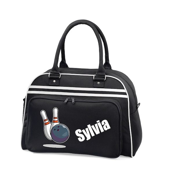 Personalisierte Bowling-Tasche, individuelle Retro Style Bowling-Tasche, Bowlingspiel-Tasche, individuelle Tasche für Bowling, Bowling-Taschengeschenk