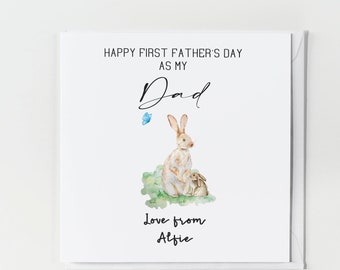Happy First Father's Day Daddy Card, Personalised First Father's Day Card from the baby, New Dad Card, First Father's Day as my Daddy Card