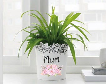 Personalised Gift for Mum, Personalised Mothers Day Plant Pot, Custom Mother's Day Flower Pot, Gift for Nan, Gift for Nanny, Gift for Gran