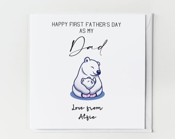 Happy First Father's Day Daddy Card, Personalised First Father's Day Card from the baby, New Dad Card, First Father's Day as my Daddy Card