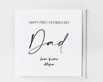 First Father's Day Card, Personalised First Father's Day Card from the baby, New Dad Card, First Father's Day as my Daddy Card