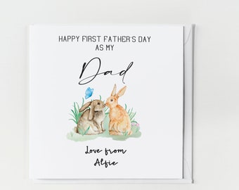 Happy First Father's Day Daddy Card, Personalised First Father's Day Card from the baby, New Dad Card, First Father's Day as my Daddy Card