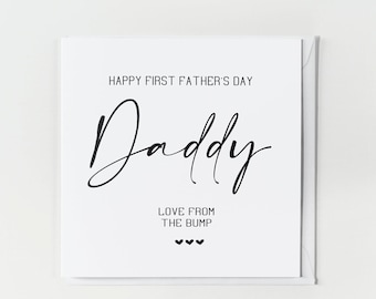 First Father's Day Card, Personalised First Father's Day Card from the bump, Dad to Be Card, Daddy To Be Fathers Day Card, Expectant Father