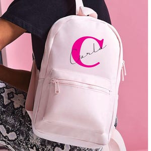 Personalised Backpack, Kids, School Bag, Custom Rucksack, Name & Initial, For Girls, Boys, Children&#39;s Back To Primary School, Nursery Bags
