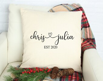 Personalised Cushion, Personalised Gift for Couple, Wedding Gift for Couple, Valentine Gift, Engagement Gift, Anniversary Engagement Gift