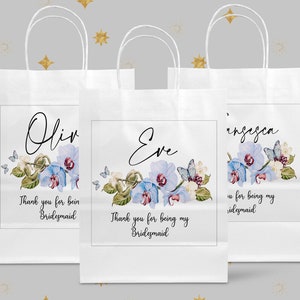 Personalised Wedding Gift Bag, Bridesmaids Gift Bag, Flower Girl Gift Bag, Maid of Honour Gift Bag, Personalised Bag, Wedding Bag