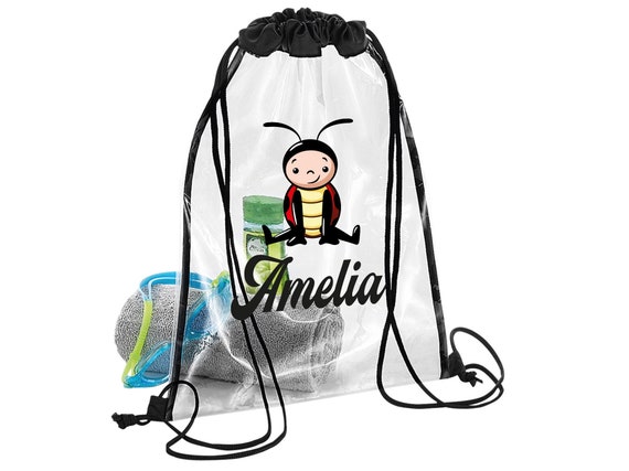 Bolsa de natación personalizada, bolsa de natación de insectos con nombre  personalizado para niños y niñas, bolsas de natación impermeables para  niños, bolsa de natación transparente Gymsac para niños -  España