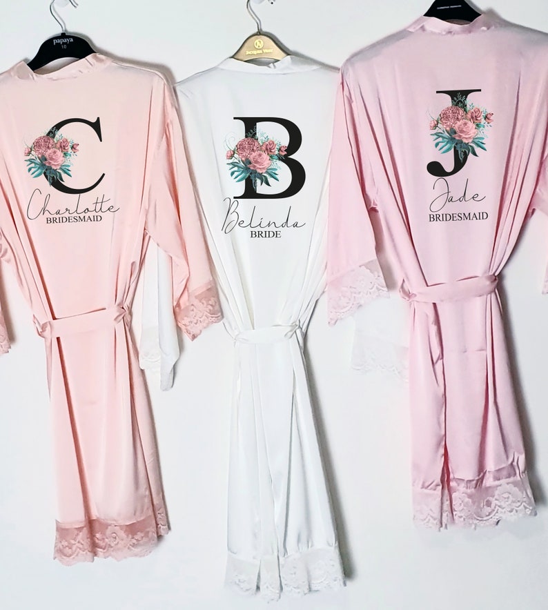 Bridesmaids Robe Personalised Bridal Robe Wedding Robes Etsy UK