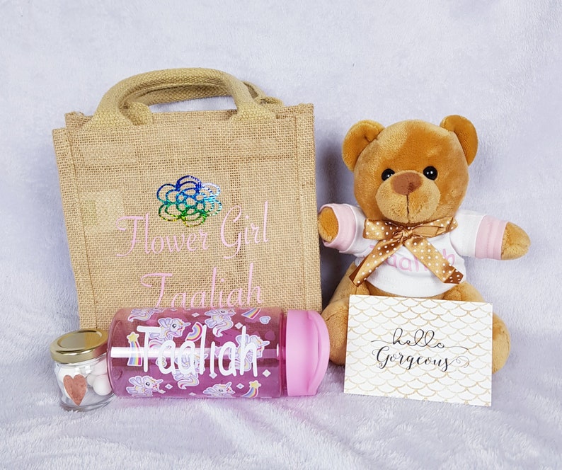Personalised Flower Girl Gift Set Custom Flowergirl Gift Etsy