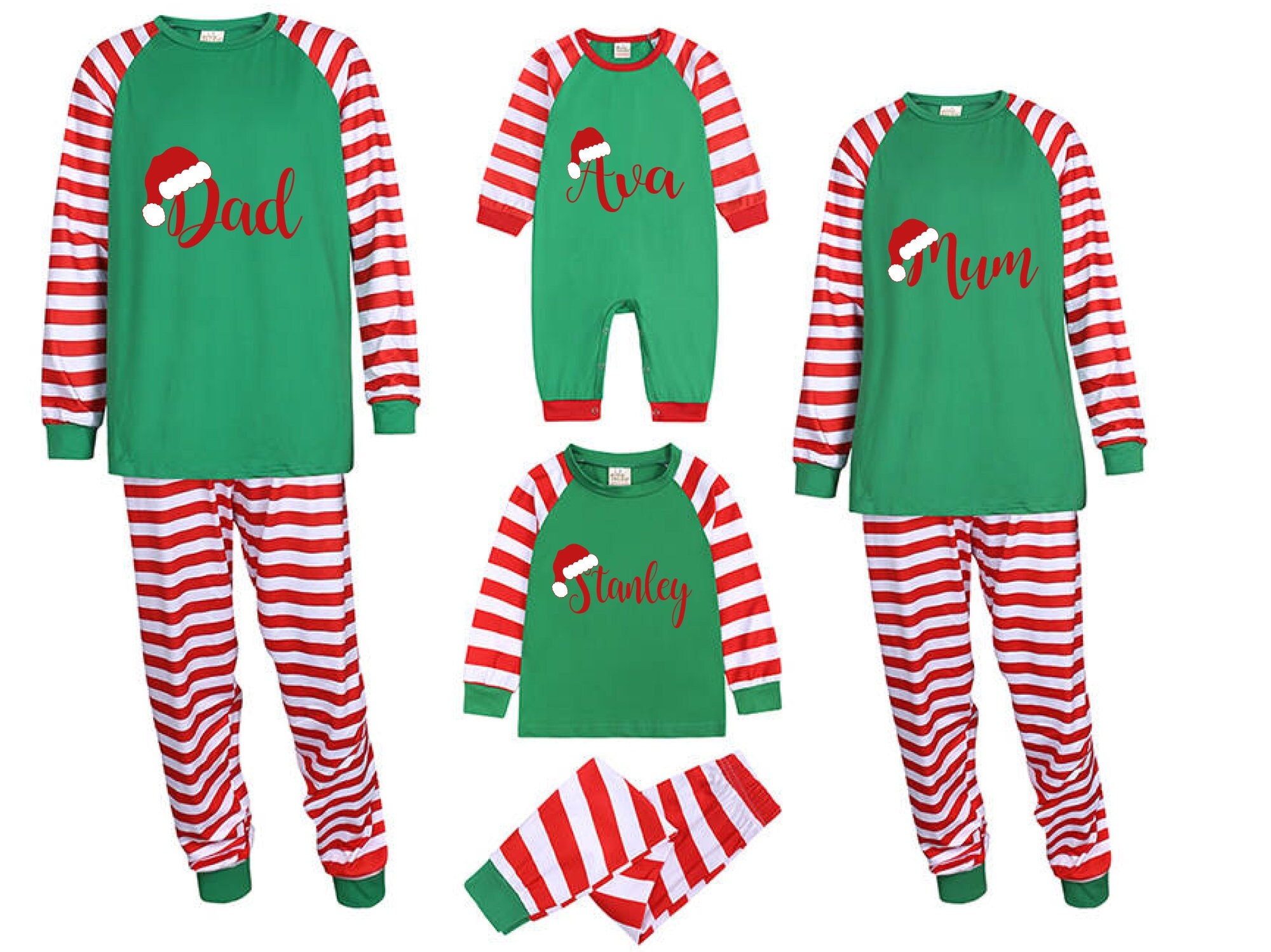 Personalised Family Christmas Pyjamas Matching Christmas Etsy UK