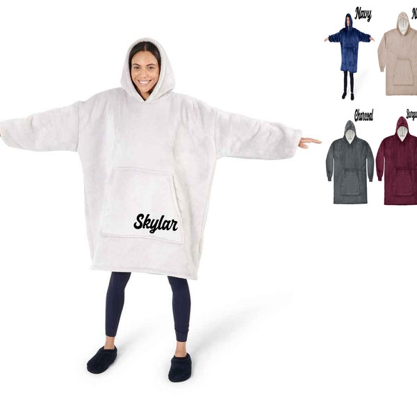 Oversized Blanket Hoodie Personalised Etsy UK